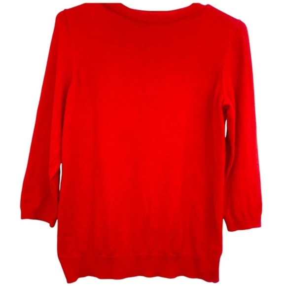 Talbots Petite Small 3/4 Sleeve soft coral sweater - Picture 2 of 6
